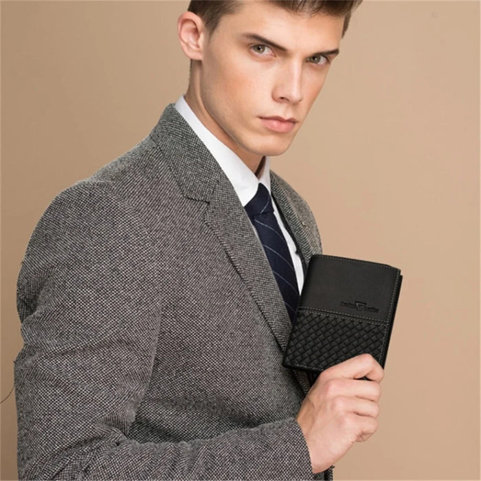 Business PU Leather Men Short Wallet Card Holder Billfold Coin Purse Bag - 738-1 Horizontal - 7