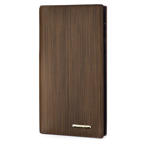 DEABOLAR Men's Wallet Wood Texture PU Leather Coin Card Storage Holder Cash Organizer Pouch - Coffee - 1