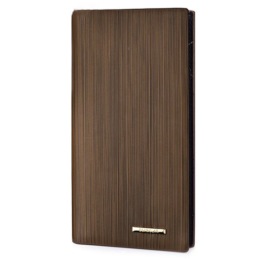 DEABOLAR Men's Wallet Wood Texture PU Leather Coin Card Storage Holder Cash Organizer Pouch - Coffee - 1