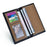 DEABOLAR Men's Wallet Wood Texture PU Leather Coin Card Storage Holder Cash Organizer Pouch - Coffee - 2