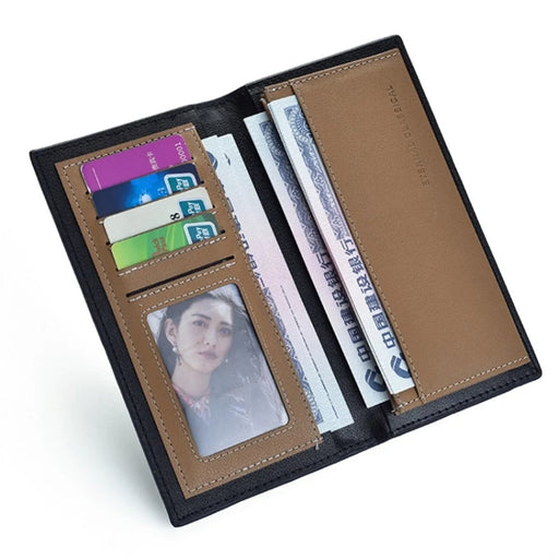 DEABOLAR Men's Wallet Wood Texture PU Leather Coin Card Storage Holder Cash Organizer Pouch - Coffee - 2