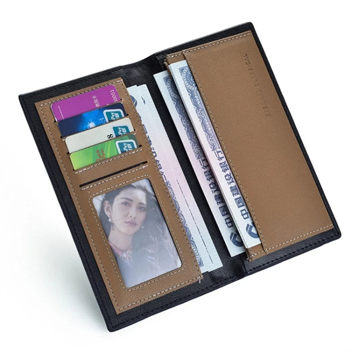 DEABOLAR Men's Wallet Wood Texture PU Leather Coin Card Storage Holder Cash Organizer Pouch - Coffee - 2