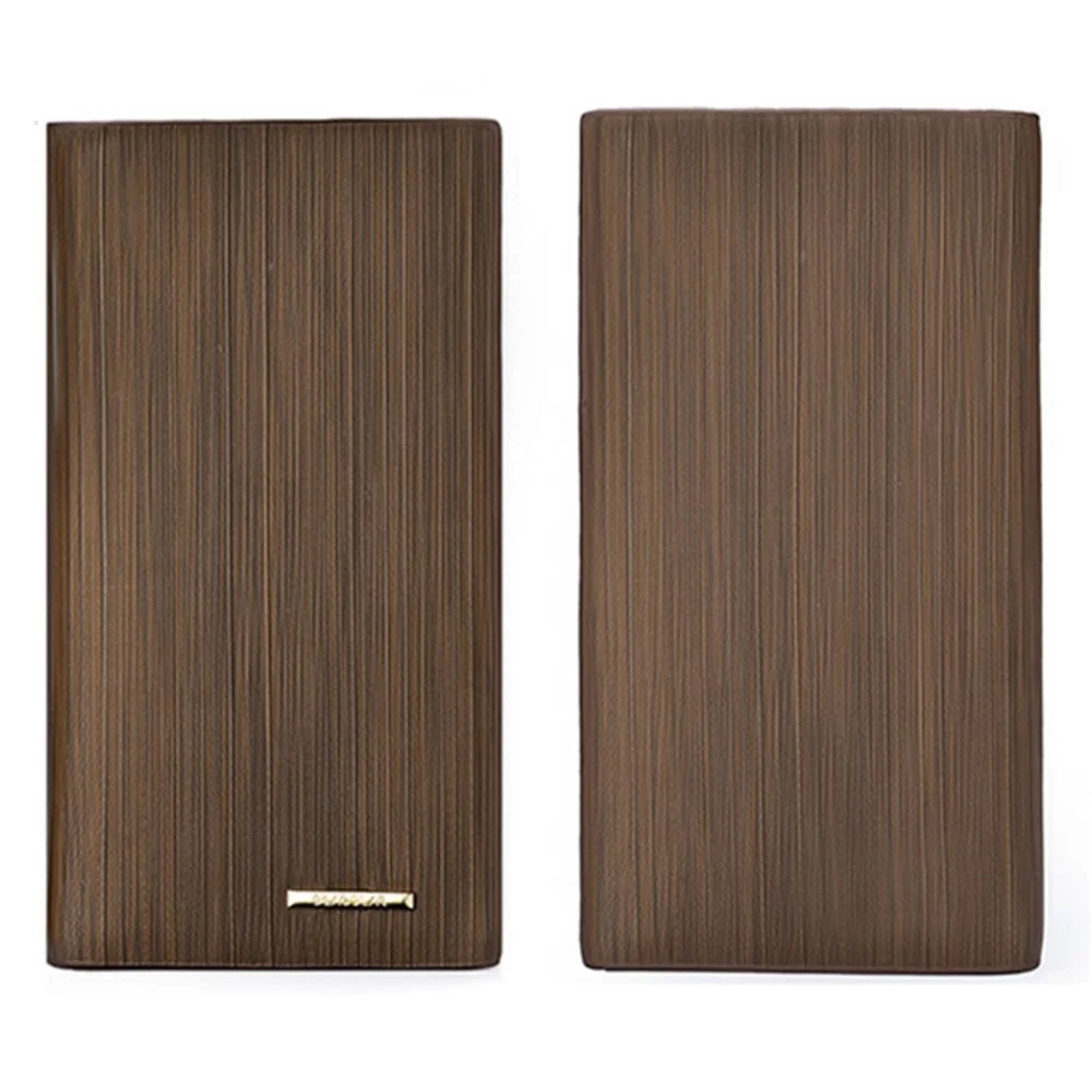 DEABOLAR Men's Wallet Wood Texture PU Leather Coin Card Storage Holder Cash Organizer Pouch - Coffee - 6