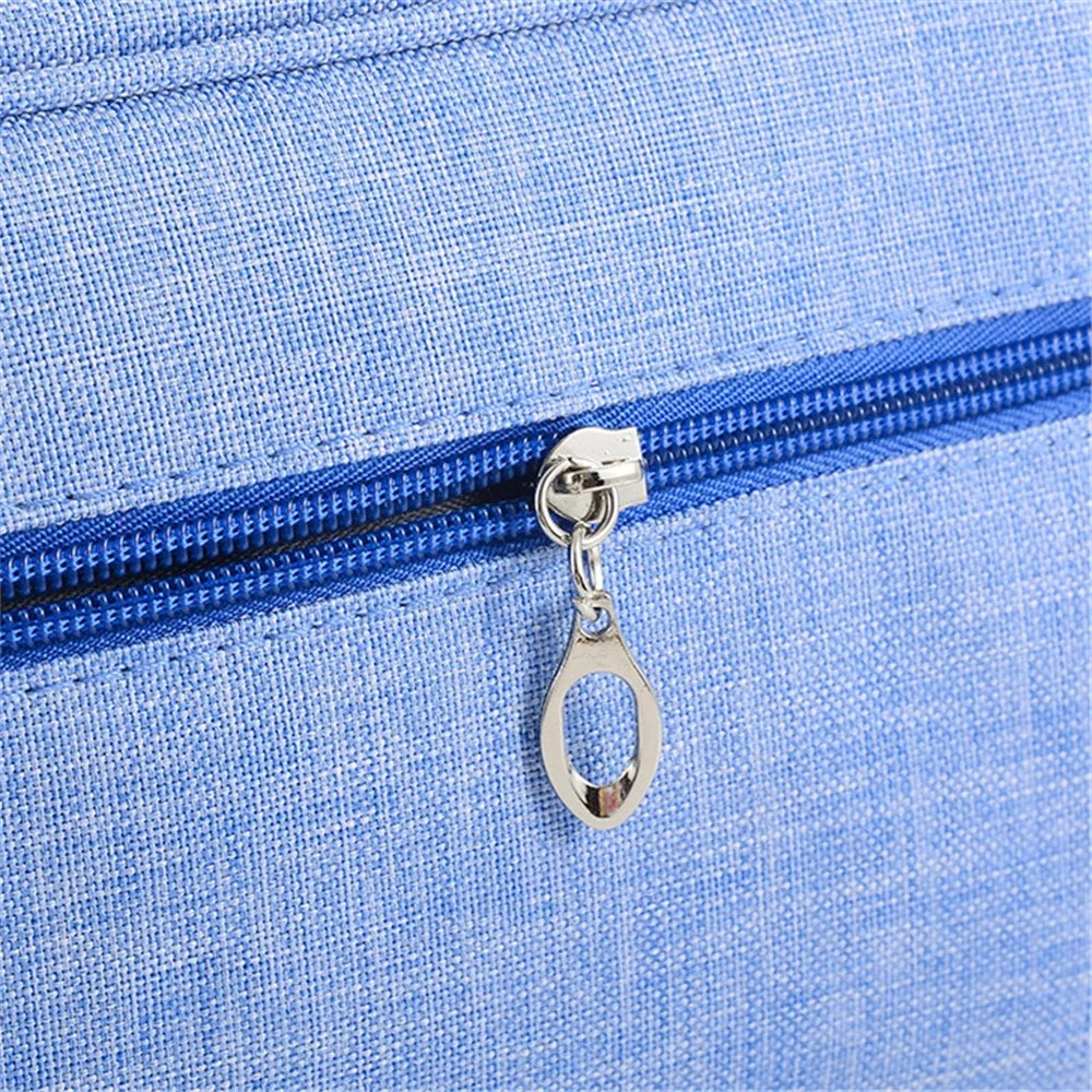 Men Toiletry Bag Nylon Zipper Wash Bag Pouch Travel Handbag Organizer - 300D Matte Grey - 7
