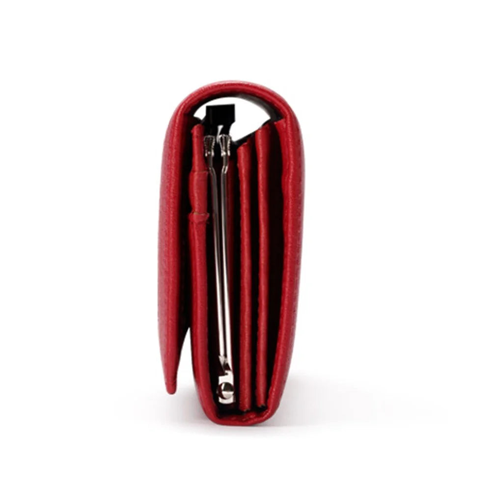 TAILIAN T8806-073 Crocodile Texture Women Long Wallet PU Leather Clutch Bag Cards Cash Holder Purse - Red - 5