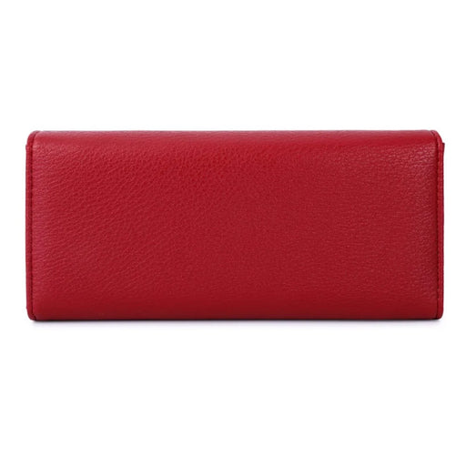 TAILIAN T5601-039 Litchi Texture Tri-fold Women Long Wallet PU Leather Snap Button Multiple Cards Slots Purse - Red - 2