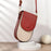 TAILIAN TC111-005 Canvas Texture PU Leather Women Small Crossbody Bag Phone Cosmetics Carrying Bag - Red - 4