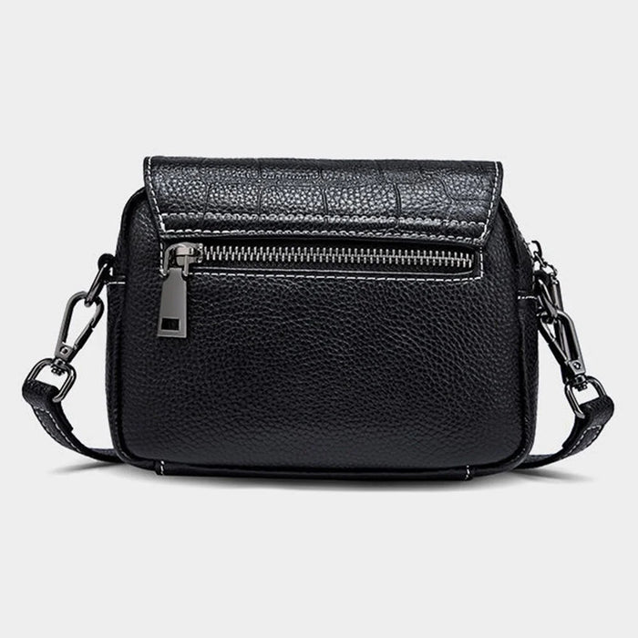 CKWG3303 Women Fashion Shoulder Bag Top Layer Cowhide Leather Crocodile Texture Crossbody Bag - 2