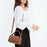 CK2226 Dual Zipper Women Handbag Top Layer Cowhide Leather Casual Crossbody Shoulder Bag - Caramel - 6