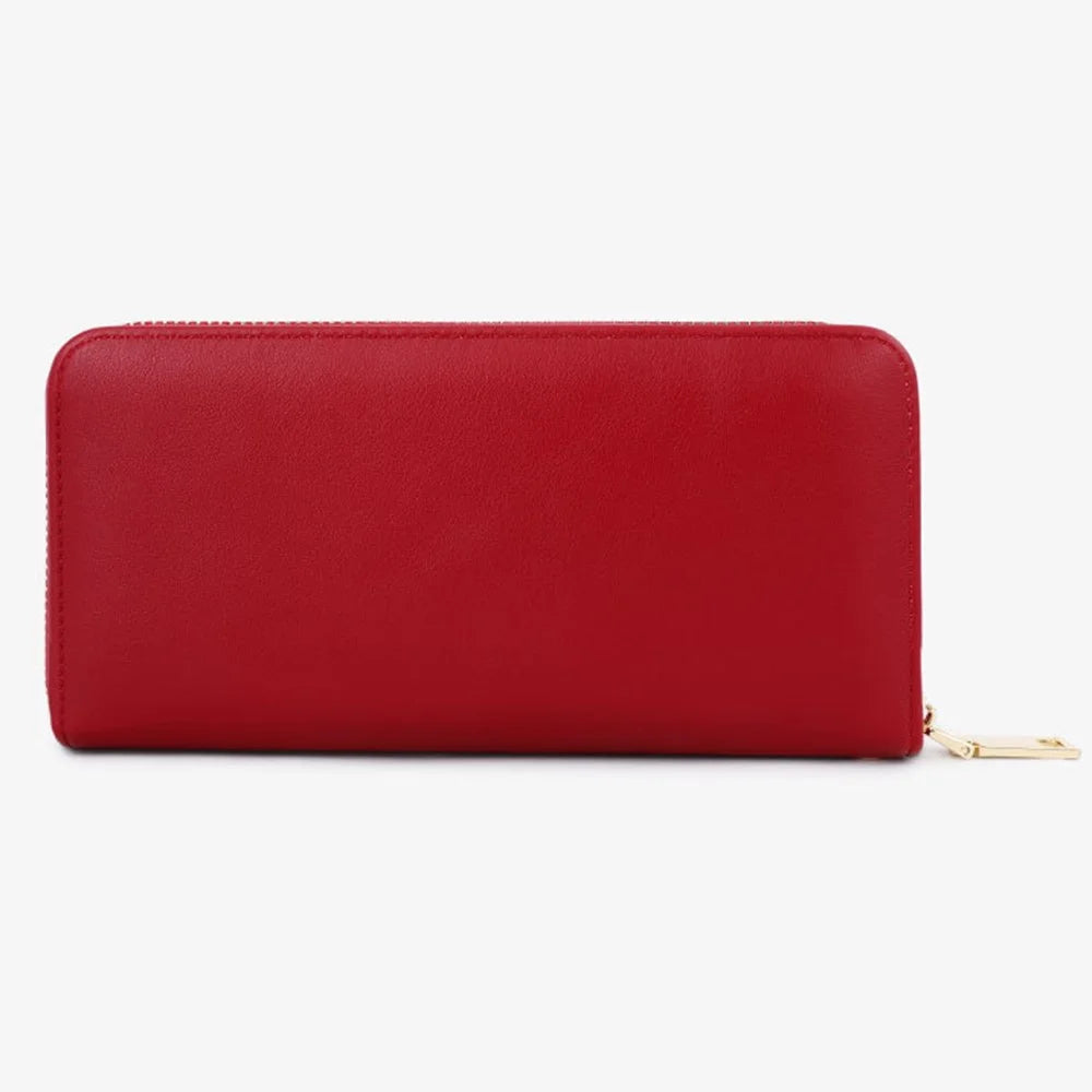 TAILIAN T9612-117 Multiple Card Slots Long Purse Color Splicing PU Leather Women Zipper Clutch - Yellow - 5