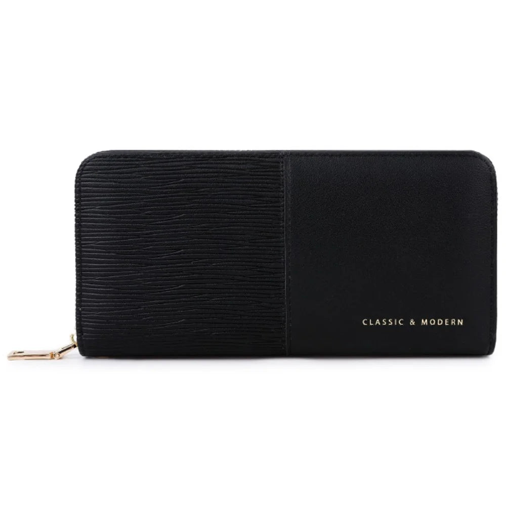 TAILIAN T9612-088 Women's Wallet PU Leather Card Storage Holder Cell Phone Pouch Clutch Bag - Black - 1