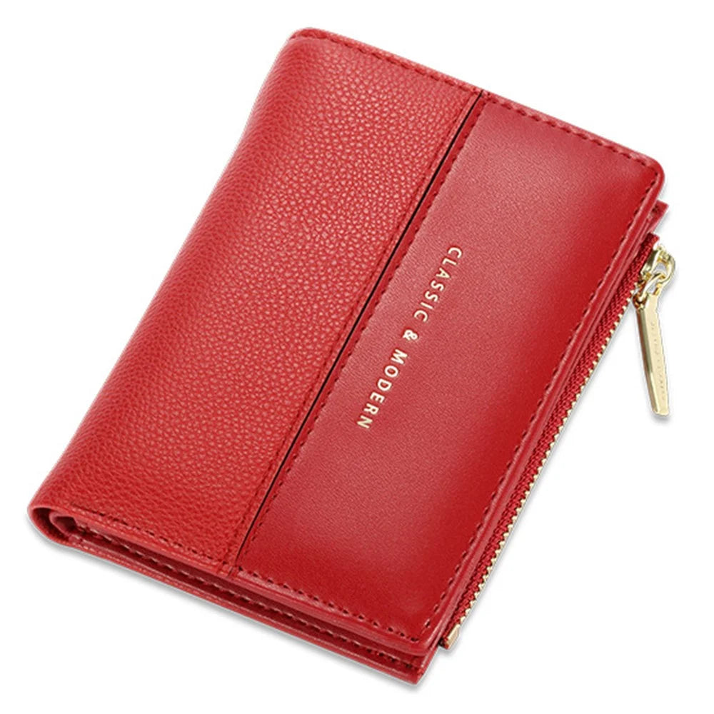 TAILIAN T2602-089 Girl's Wallet PU Leather Travel Card Storage Holder Coin Pouch Bag Billfold for Women - Red - 1