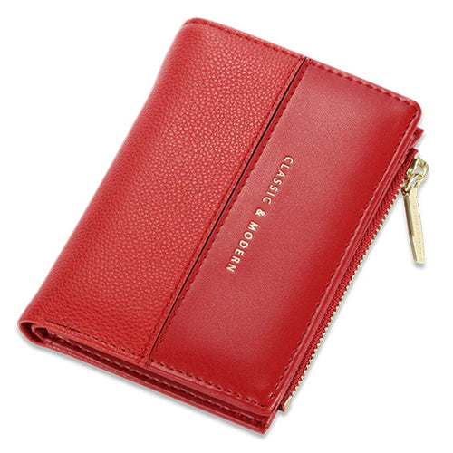 TAILIAN T2602-089 Girl's Wallet PU Leather Travel Card Storage Holder Coin Pouch Bag Billfold for Women - Red - 1
