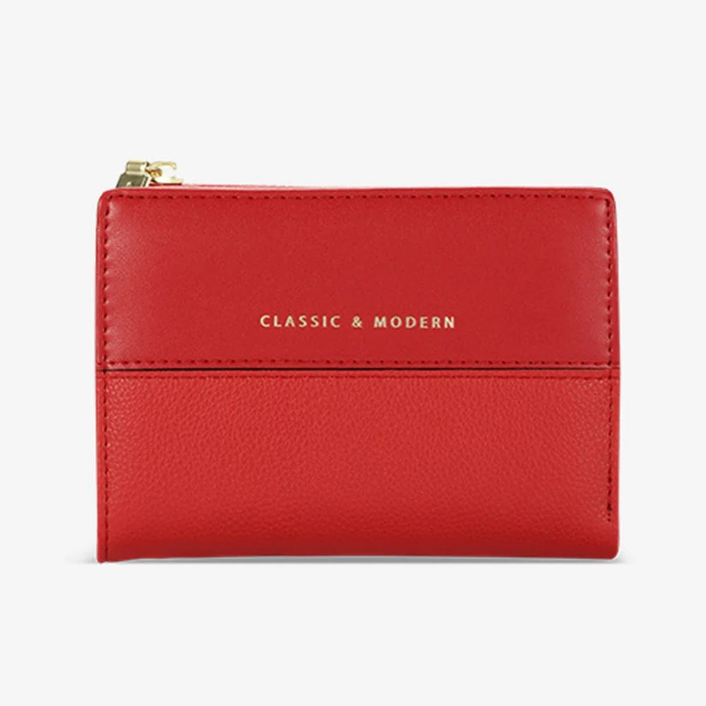 TAILIAN T2602-089 Girl's Wallet PU Leather Travel Card Storage Holder Coin Pouch Bag Billfold for Women - Red - 5