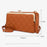 TAILIAN TC318-002 PU Leather Crossbody Bag Multiple Card Slots Rhombus Stitching Line Travel Shoulder Bag - Brown - 7