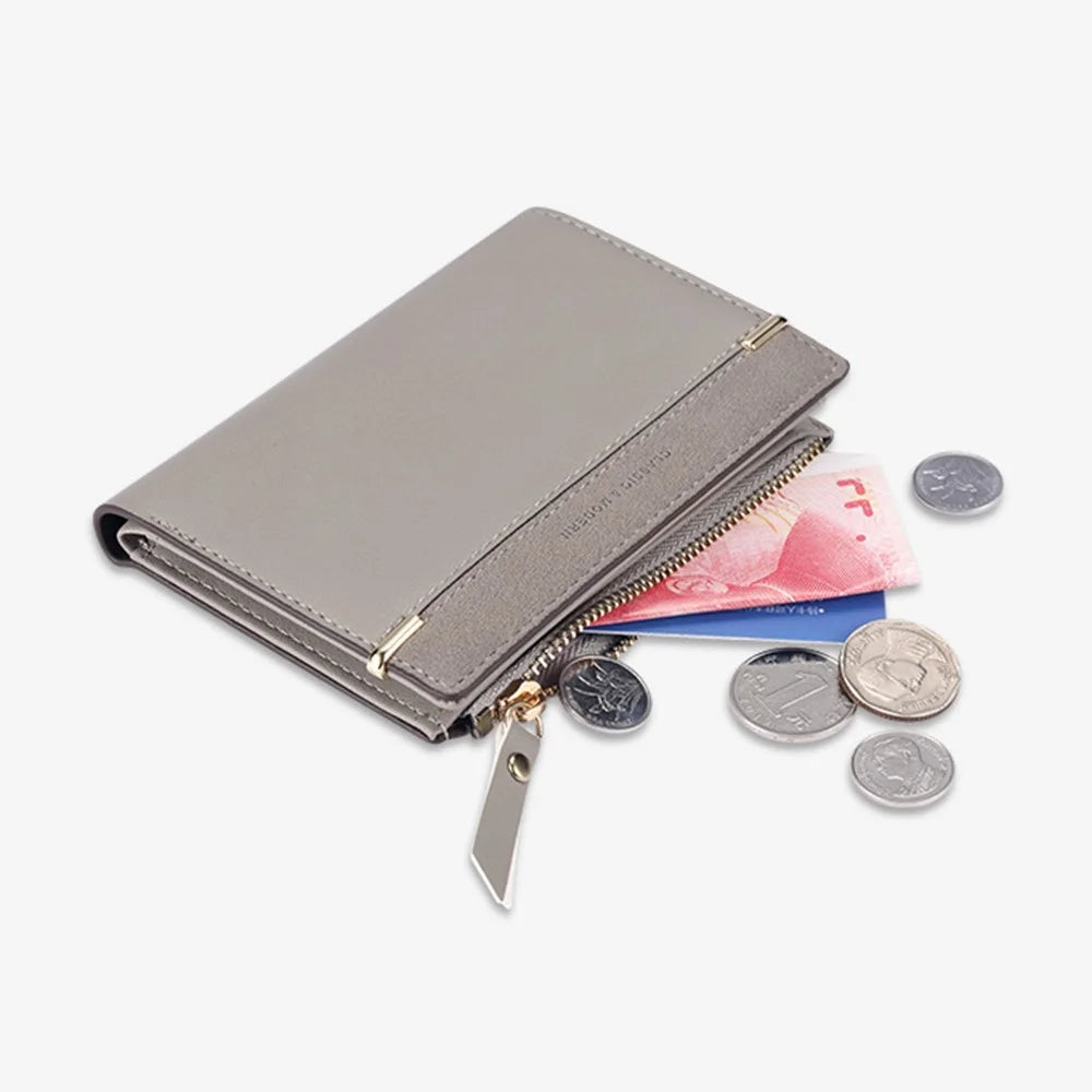 TAILIAN T2602-012 Women's Classic Wallet Matte PU Leather Card Storage Holder Coin Pouch Bag - Pink - 4