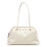 9665 Women Tote Underarm Bag Cowhide Leather Large Capacity Zipper Travel Handbag - White - 1