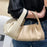 9637 Cloud Dumpling Fashion Women Crossbody Phone Bag Genuine Cow Leather Handbag Shoulder Bag - Apricot - 6