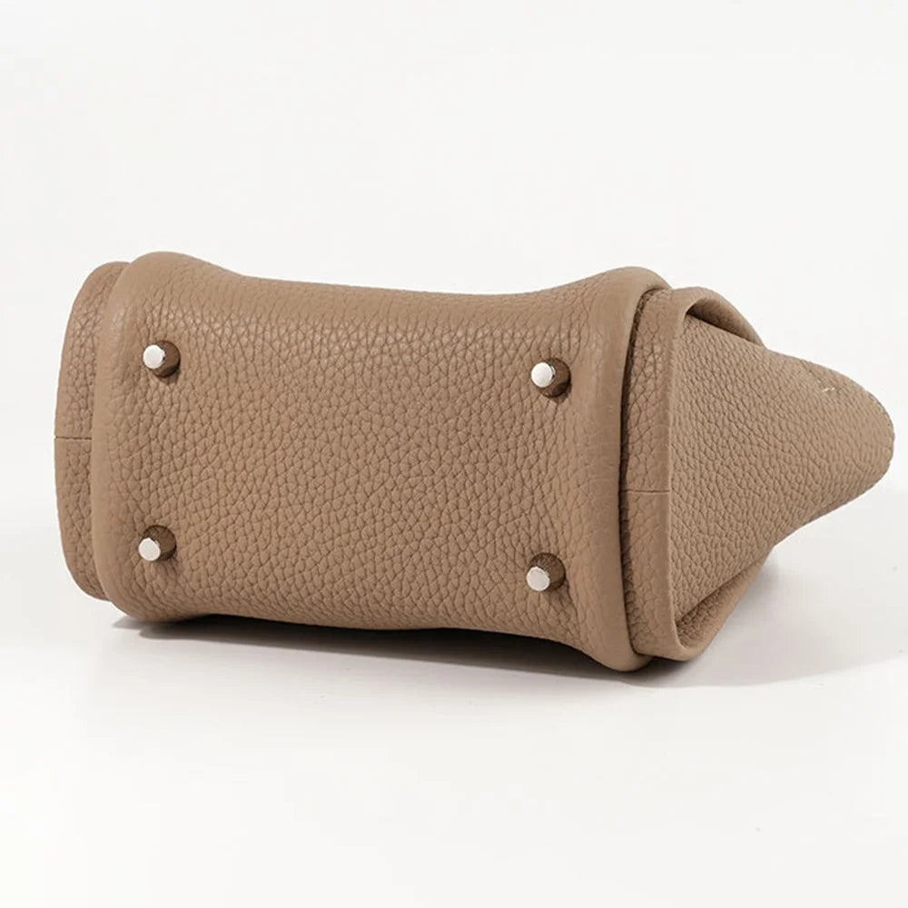 9662 Top Layer Cowhide Leather Handbag Fashion Women Crossbody Bag with Shoulder Strap - Green - 5