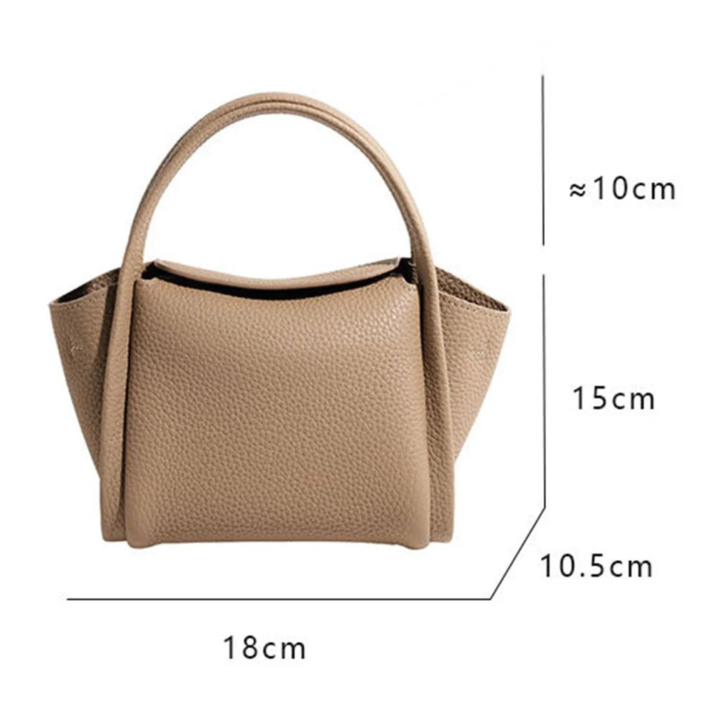 9662 Top Layer Cowhide Leather Handbag Fashion Women Crossbody Bag with Shoulder Strap - Green - 7
