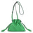 88785 Cowhide Leather Shoulder Strap Fashion Women Crossbody Bag Handbag with Drawstring - Green - 1