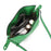 88785 Cowhide Leather Shoulder Strap Fashion Women Crossbody Bag Handbag with Drawstring - Green - 2