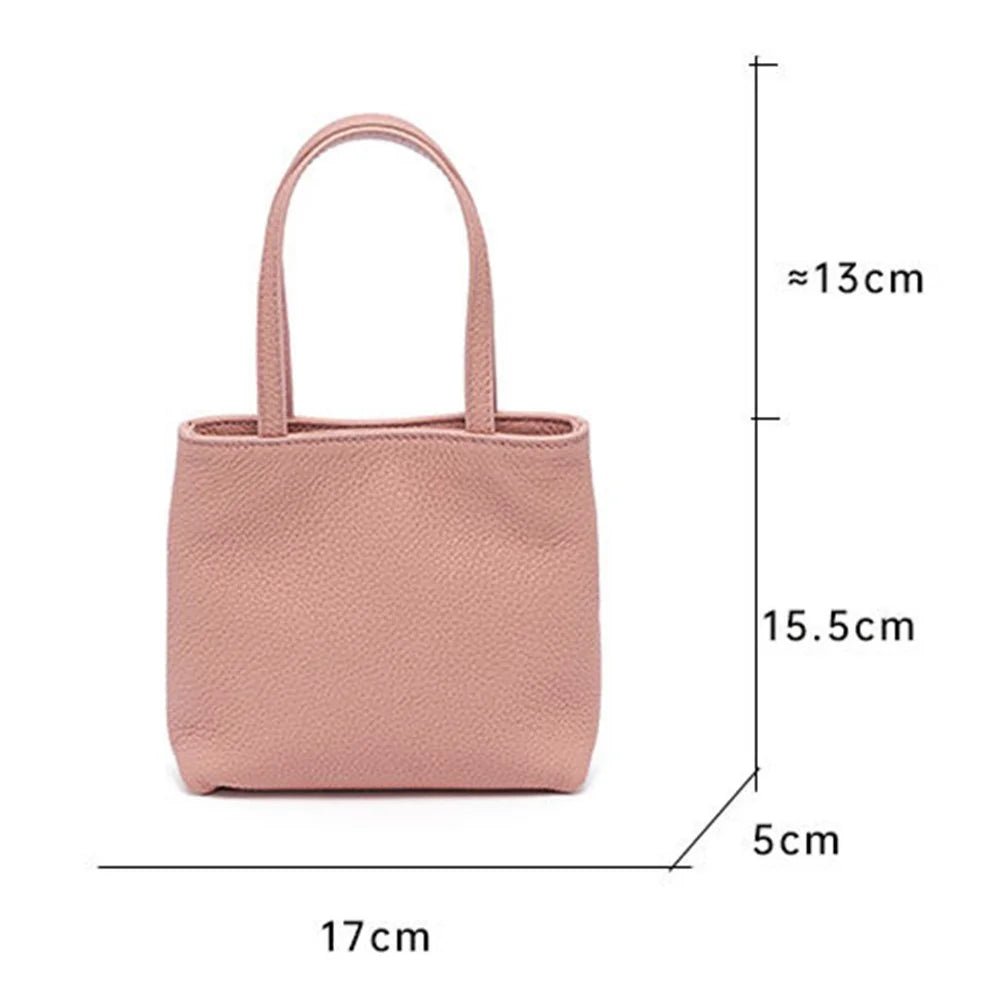 CKWG3303 Women Handbag Top Layer Cowhide Leather Crossbody Bag with Chain Shoulder Strap - Pink - 7