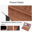 DEABOLAR PU Leather Men Wallet Clutch Multiple Card Slots Ultra Slim Billfold Long Purse - Coffee - 4