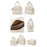 JY9061 Size S Genuine Cowhide Leather Crossbody Bag Splicing Color Daypack Women's Small Handbag - Beige - 2