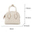 JY9061 Size S Genuine Cowhide Leather Crossbody Bag Splicing Color Daypack Women's Small Handbag - Beige - 5