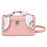 JY83019 Women's Handbag Genuine Cowhide Leather Crossbody Bag Gril's Daypack with Silk Ribbon Decor - Pink - 1