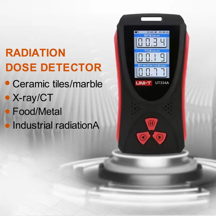 UNI-T UT334A Radiation Dosimeter Geiger Counter Electromagnetic Radiation Dose Tester X-ray Beta Gamma Detector - 6