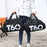 Sports Fitness Bag for Women Yoga Shoulder Bag Training Storage Pouch for Short Traveling - Black / White - 4