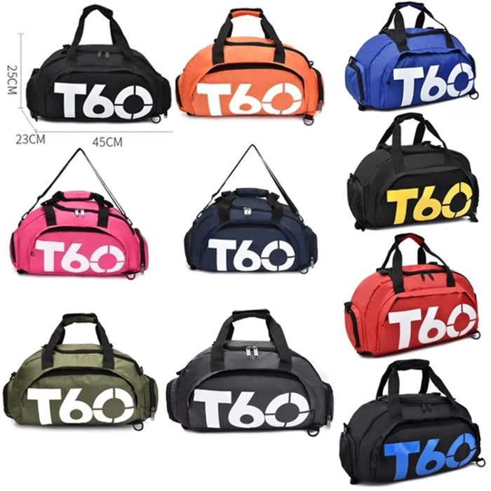 Sports Fitness Bag for Women Yoga Shoulder Bag Training Storage Pouch for Short Traveling - Black / White - 6