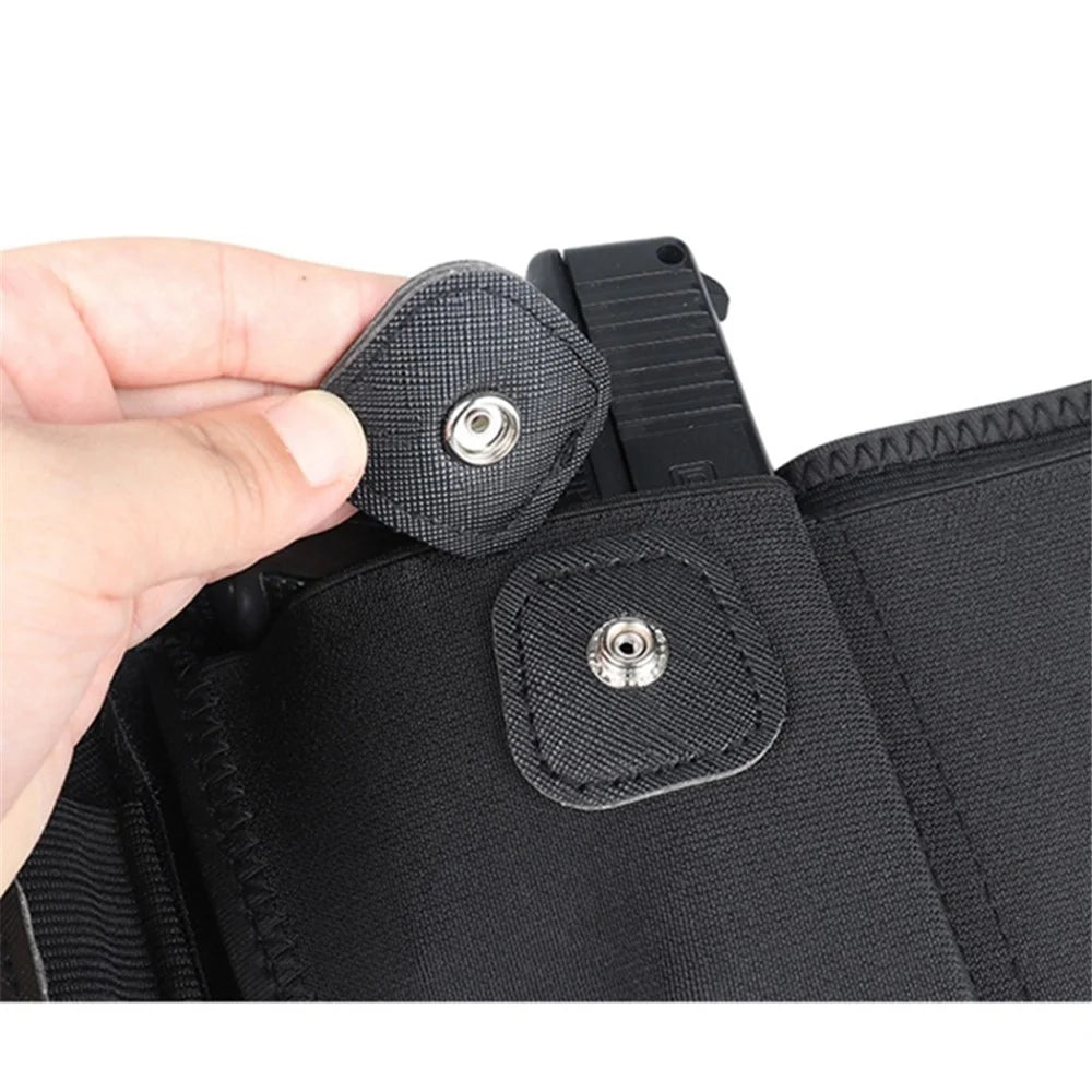 50 inch Tactical Belt Holster Wide Belt Waistband Military Neoprene Elastic Pistol Holster - Left Hand - 4