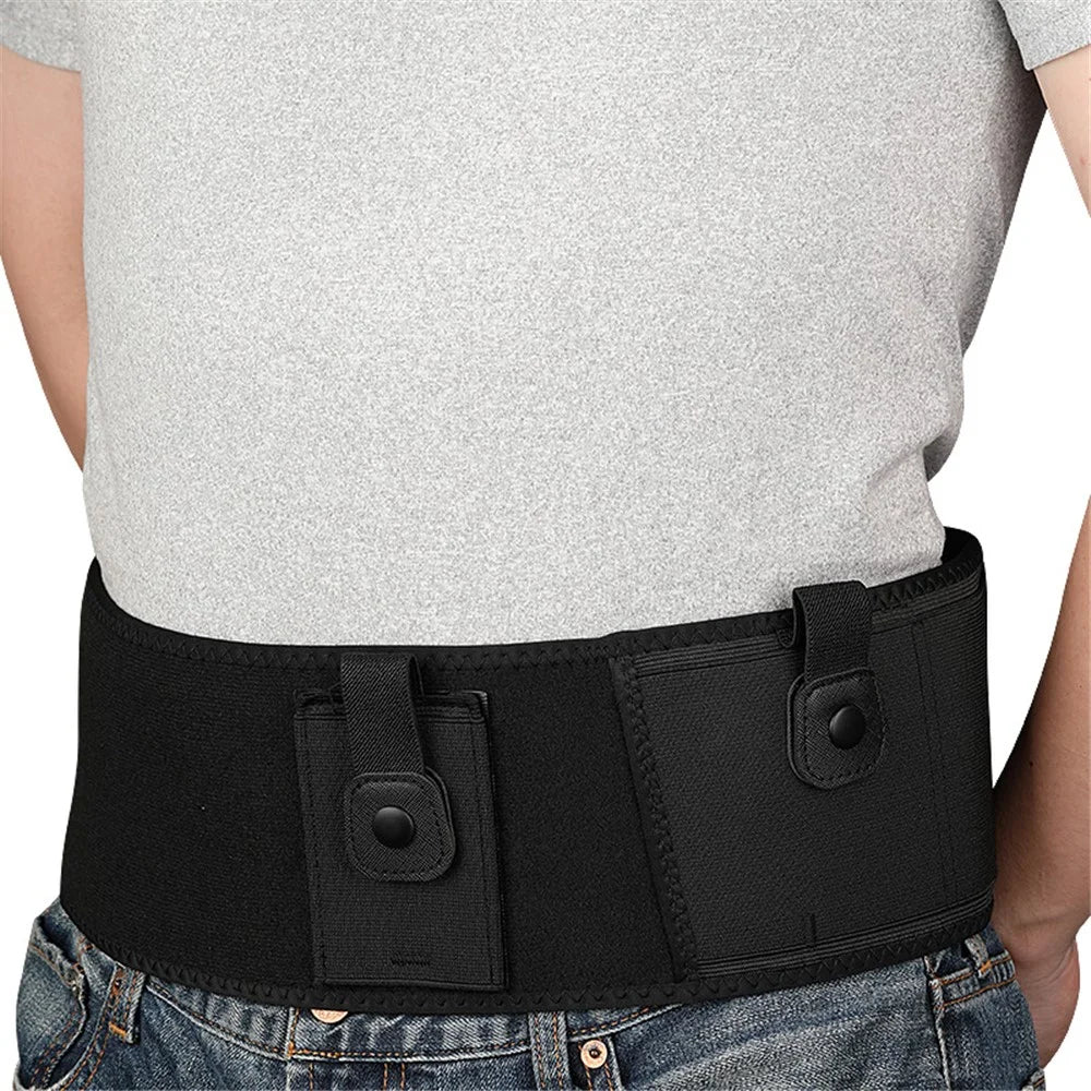 50 inch Tactical Belt Holster Wide Belt Waistband Military Neoprene Elastic Pistol Holster - Left Hand - 6