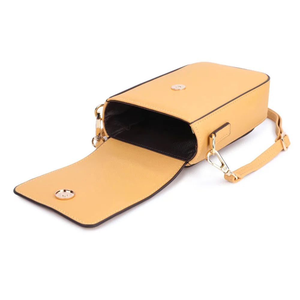 TAILIAN TC314-001 Multiple Card Slots Phone Bag Women PU Leather Crossbody Shoulder Bag - Yellow - 4
