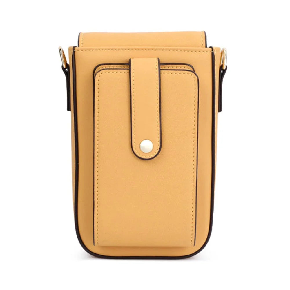 TAILIAN TC314-001 Multiple Card Slots Phone Bag Women PU Leather Crossbody Shoulder Bag - Yellow - 6