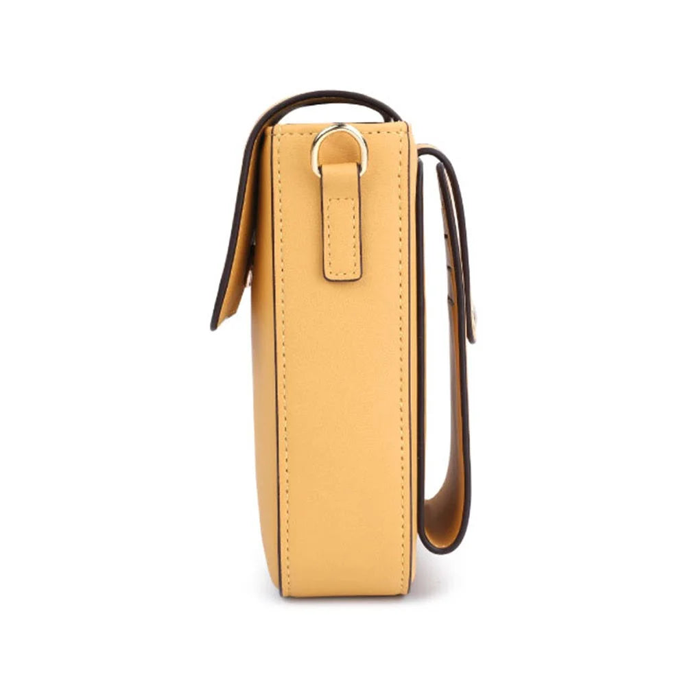 TAILIAN TC314-001 Multiple Card Slots Phone Bag Women PU Leather Crossbody Shoulder Bag - Yellow - 7