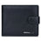 TAILIAN T120D-H46-BE Hasp Design Cowhide Leather Men Card Cash Holder Short Wallet - Black - 1