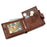 TAILIAN T120D-H46-BE Hasp Design Cowhide Leather Men Card Cash Holder Short Wallet - Black - 2