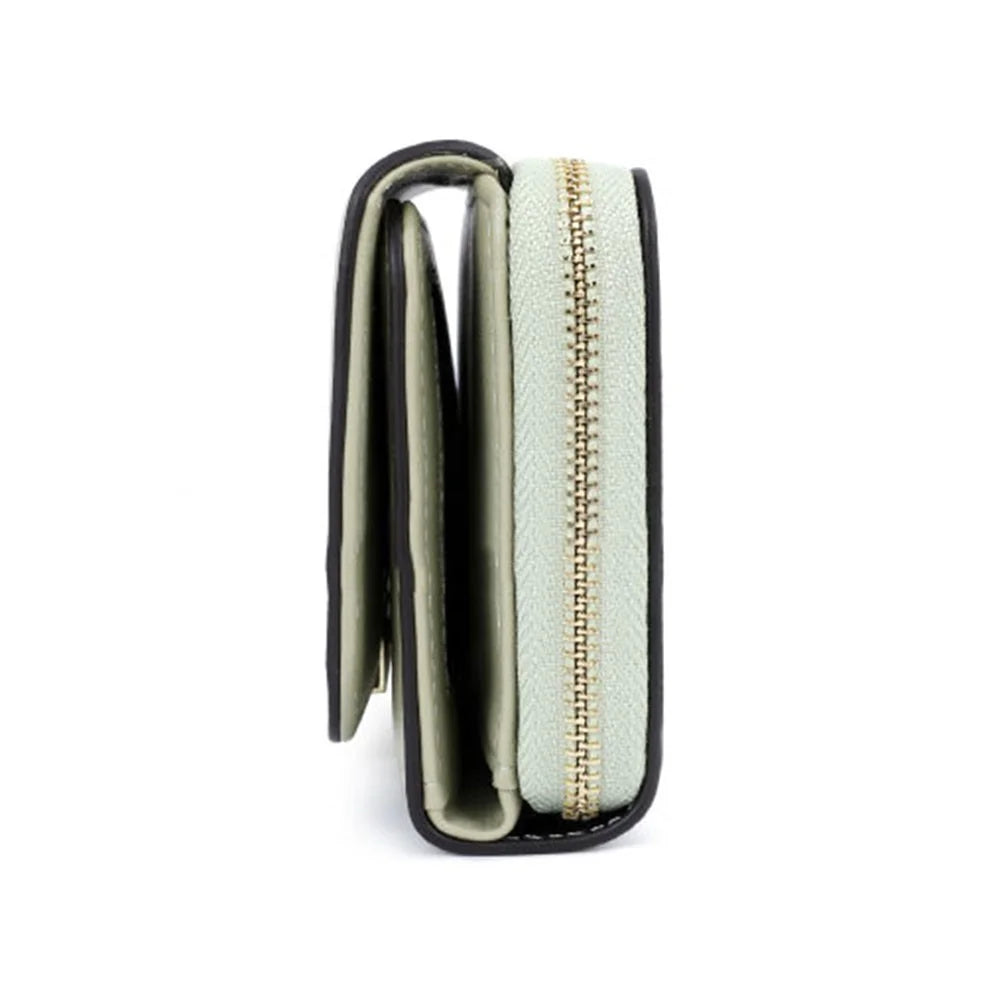 TAILIAN T2701-0512 PU Leather Short Wallet Zipper Pocket Design Women Cards Cash Holder Purse - Pink - 6