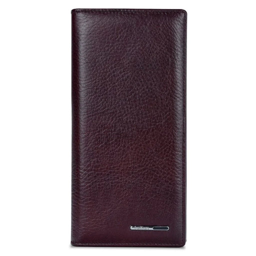 TAILIAN T530-H46-BE Cowhide Leather Men Long Wallet Multiple Card Slots Large Capacity Wallet - Dark Red - 1