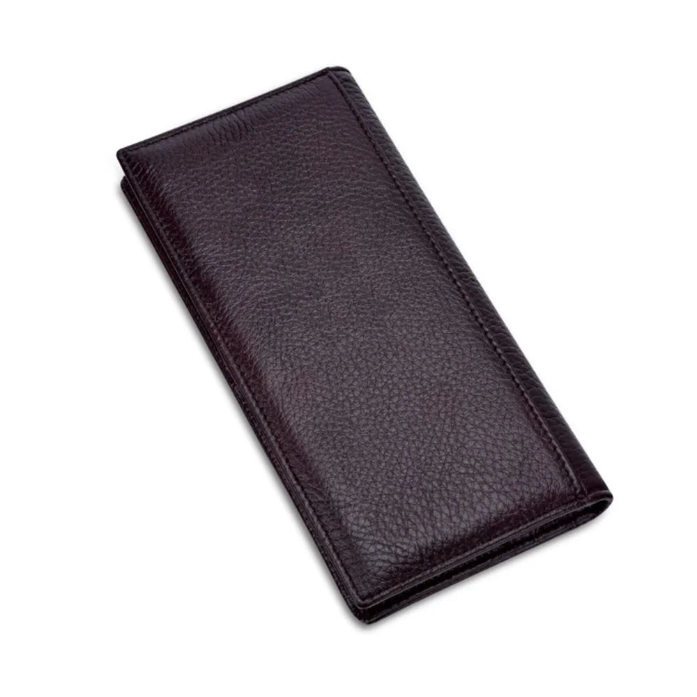TAILIAN T530-H46-BE Cowhide Leather Men Long Wallet Multiple Card Slots Large Capacity Wallet - Dark Red - 5