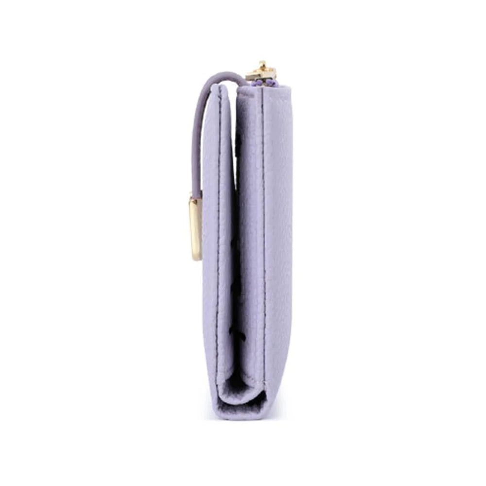 TAILIAN T2602-324 Litchi Texture PU Leather Women Short Wallet Cards Cash Holder with Zipper Pocket - Purple - 5