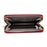 TAILIAN T9612-042 Cross Texture PU Leather Cellphone Clutch Women Zipper Long Wallet - Red - 3