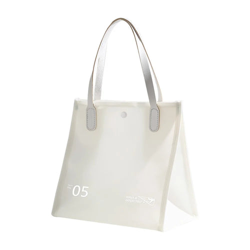 RH2313 Waterproof PVC Travel Cosmetic Toiletries Organizer Bag Pouch Makeup Storage Handbag - White - 1