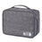 Water-Resistant Data Cable Digital Accessories Carrying Pouch 300D Cationic Fabric Handbag Power Bank Zipper Bag - Grey - 1