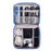 Water-Resistant Data Cable Digital Accessories Carrying Pouch 300D Cationic Fabric Handbag Power Bank Zipper Bag - Grey - 5