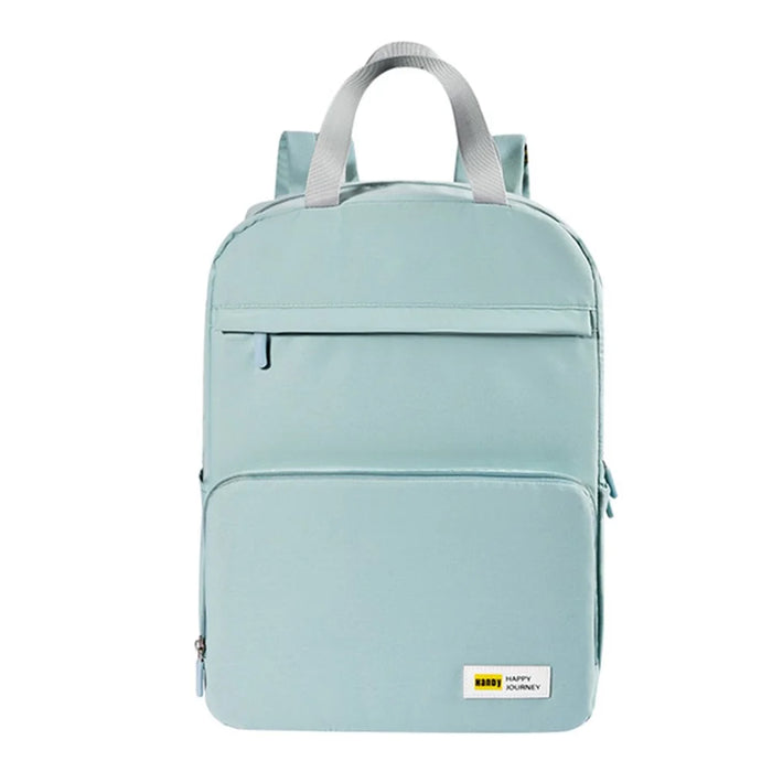Cool Silk Floss+Polyester Backpack Laptop Shoulders Bag Travel Rucksack Student School Bag Book Bag - Green - 1